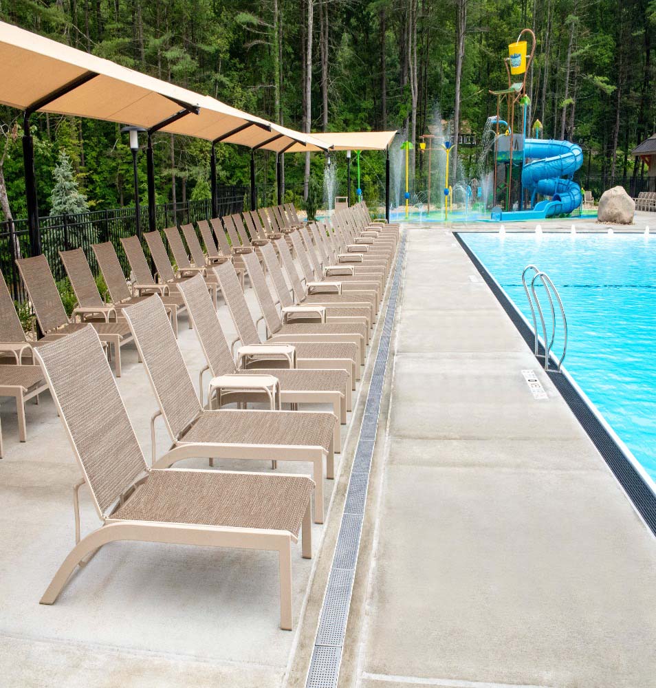 Kendall Sling Lay-flat Stacking Armless Chaise - Image 2