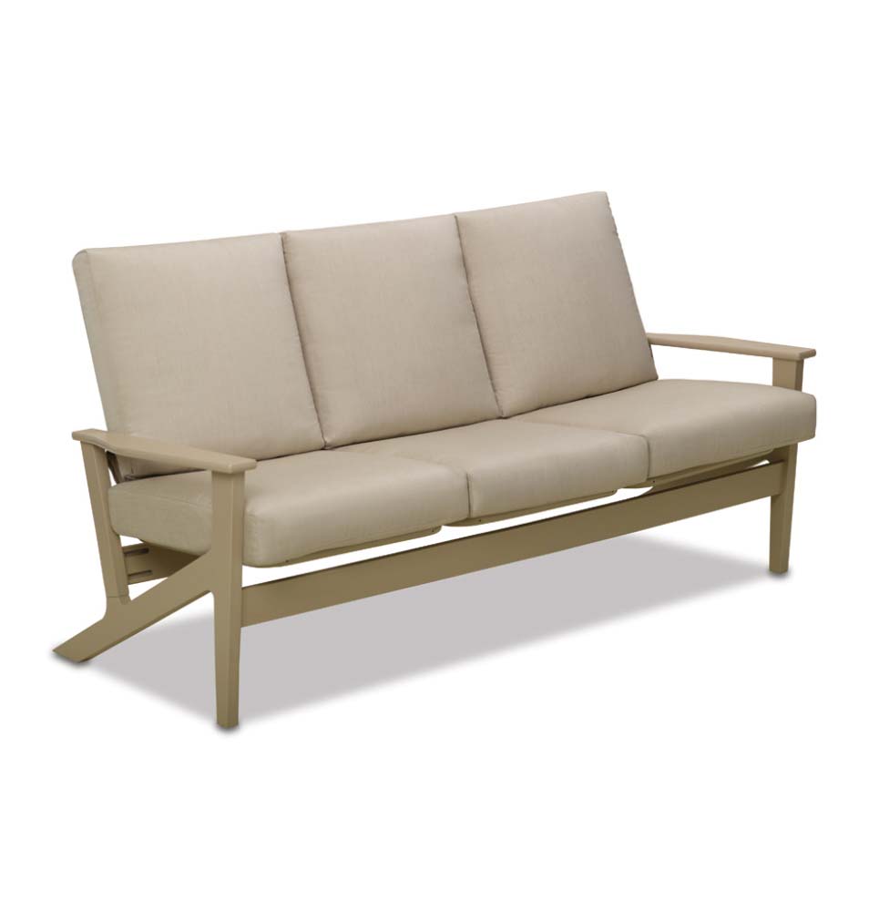 Wexler MGP Cushion Chat Height Three-Seat Sofa w/ MGP Arms