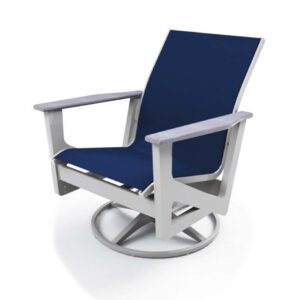 Wexler Sling Chat Height Swivel Rocker w/ Rustic Arms