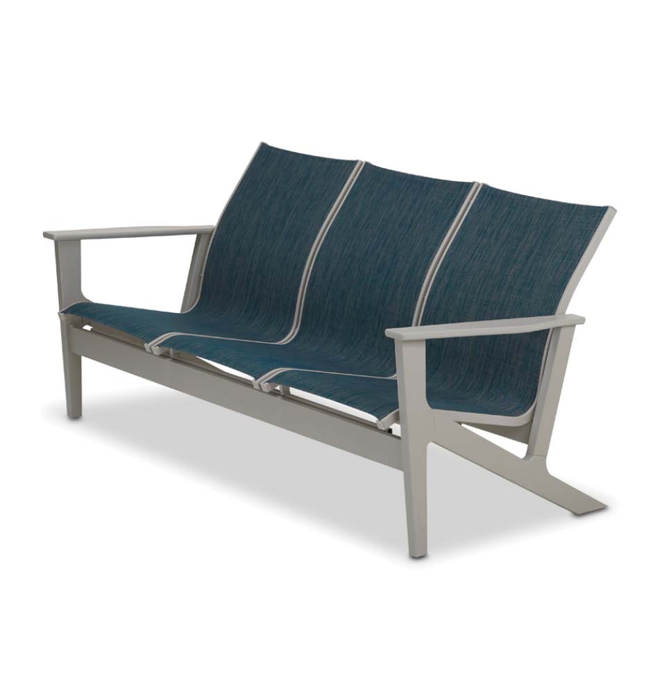 Wexler Sling Chat Height Three-Seat Sofa w/MGP Arms