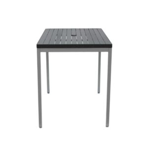 Zuni Square Dining Table W/Aluminum Top & Umbrella Hole