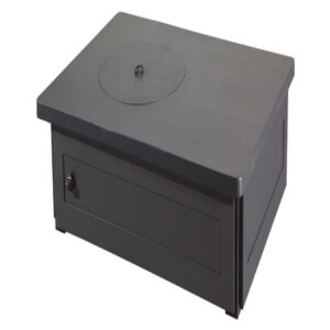 40"x56" Rectangular Gas Pillow Height Fire Pit w/Offset Round Cover