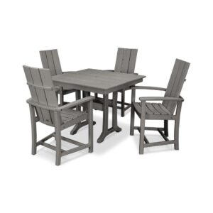 Modern Adirondack 5-Piece Farmhouse Trestle Dining Set