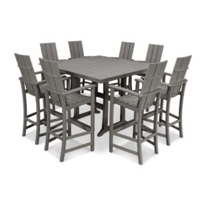 Modern Adirondack 9-Piece Farmhouse Trestle Bar Set