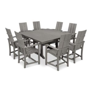 Modern Adirondack 9-Piece Farmhouse Trestle Dining Set