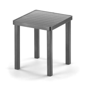 Aluminum Slat Top Table 18" Square End Table