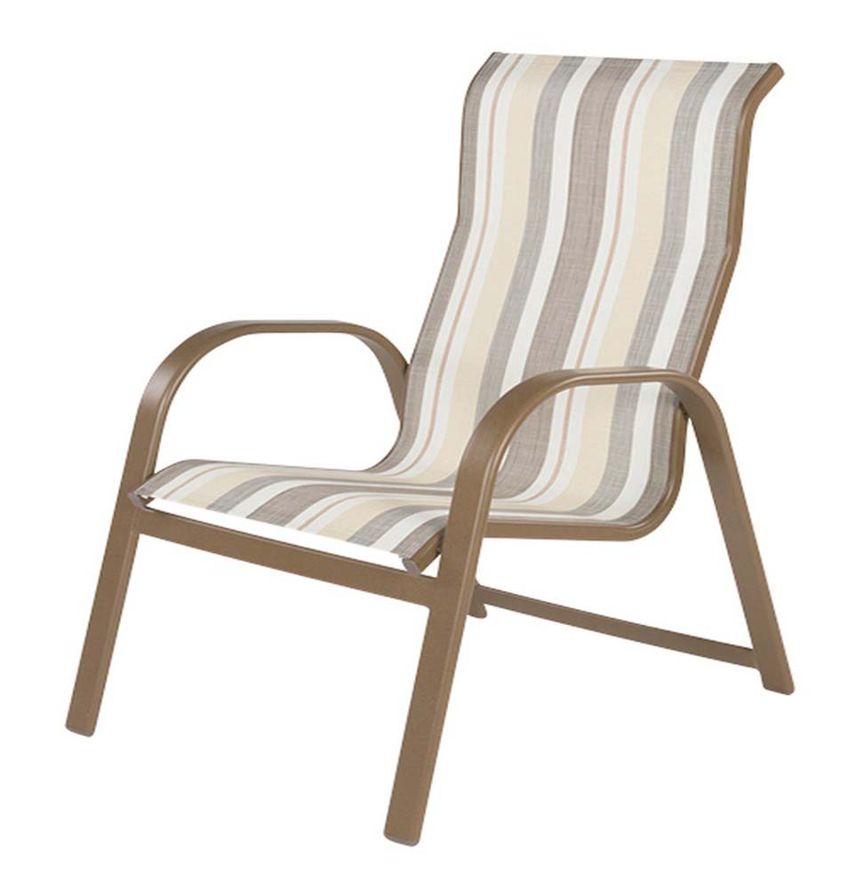 Anna Maria Sling High Back Dining Arm Chair - Stackable