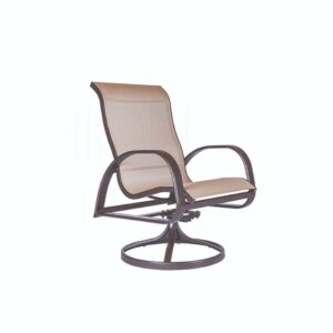 Bayside Sling High Back Swivel Dining Chair