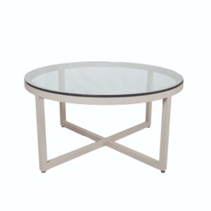 Contempo Round Cocktail Table - Glass Top