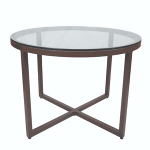 Contempo Round Dining Table - Glass Top
