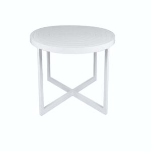 Contempo Round End Table - Aluminum Top