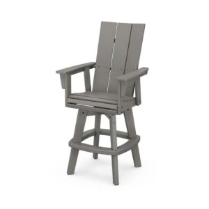 Modern Curveback Adirondack Swivel Bar Chair