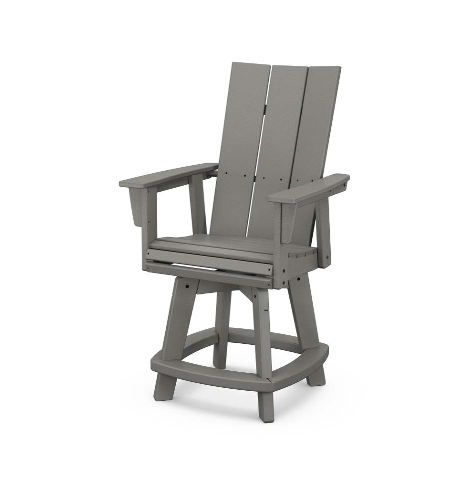 Modern Curveback Adirondack Swivel Counter Chair