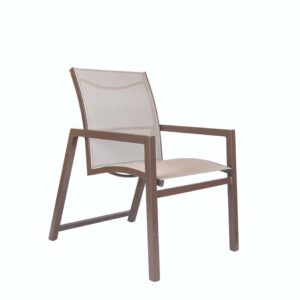 Cypress Sling Stackable Dining Arm Chair