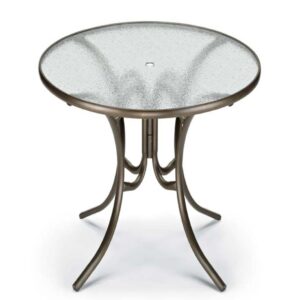 Glass Top Table 48" Round Dining Table w/ hole