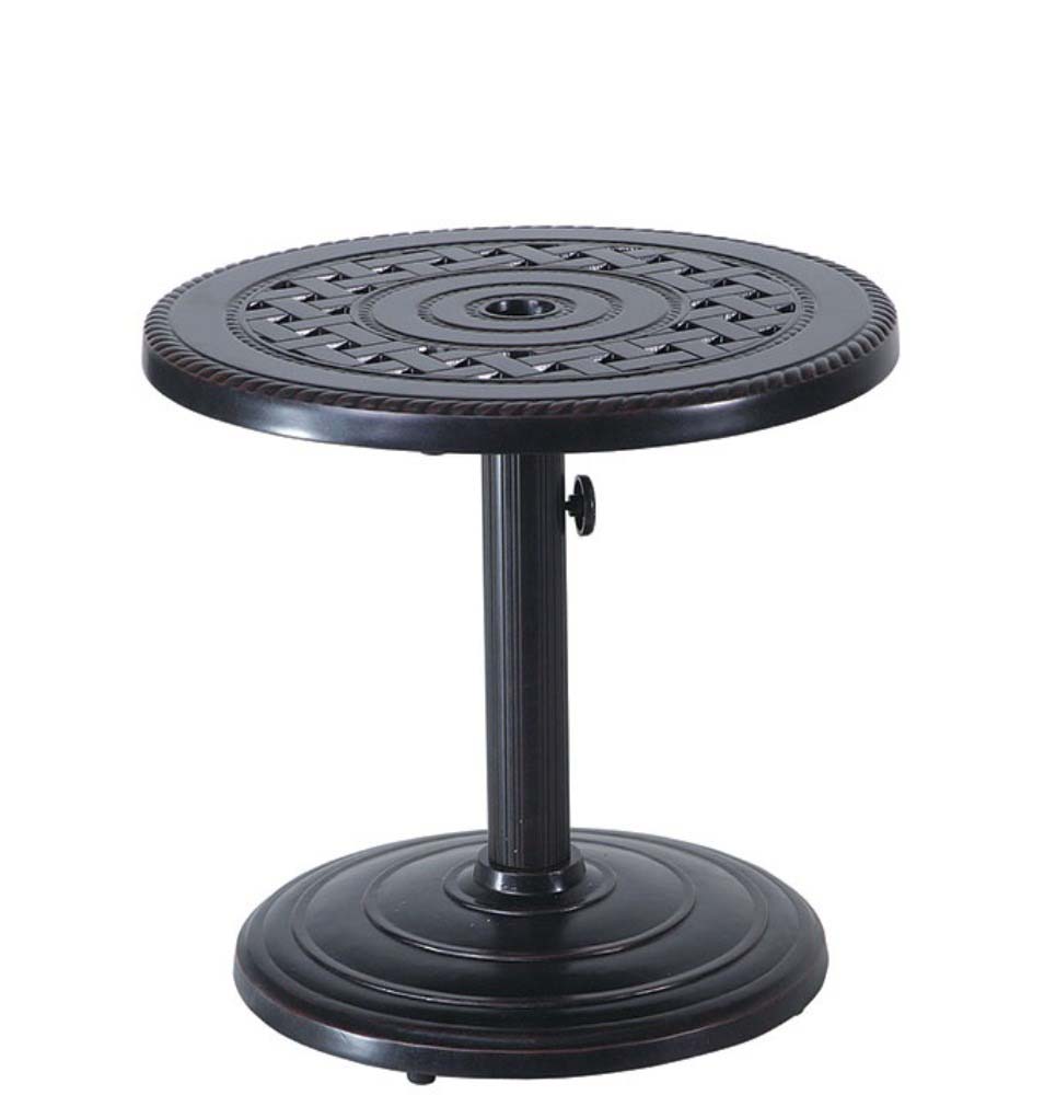 Grand Terrace 24" Round Umbrella End Table - 80lb Base