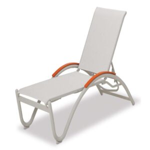 Helios Contract Sling Four-Position Lay-flat Stacking Chaise