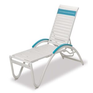 Helios Contract Strap Four-Position Lay-flat Stacking Chaise