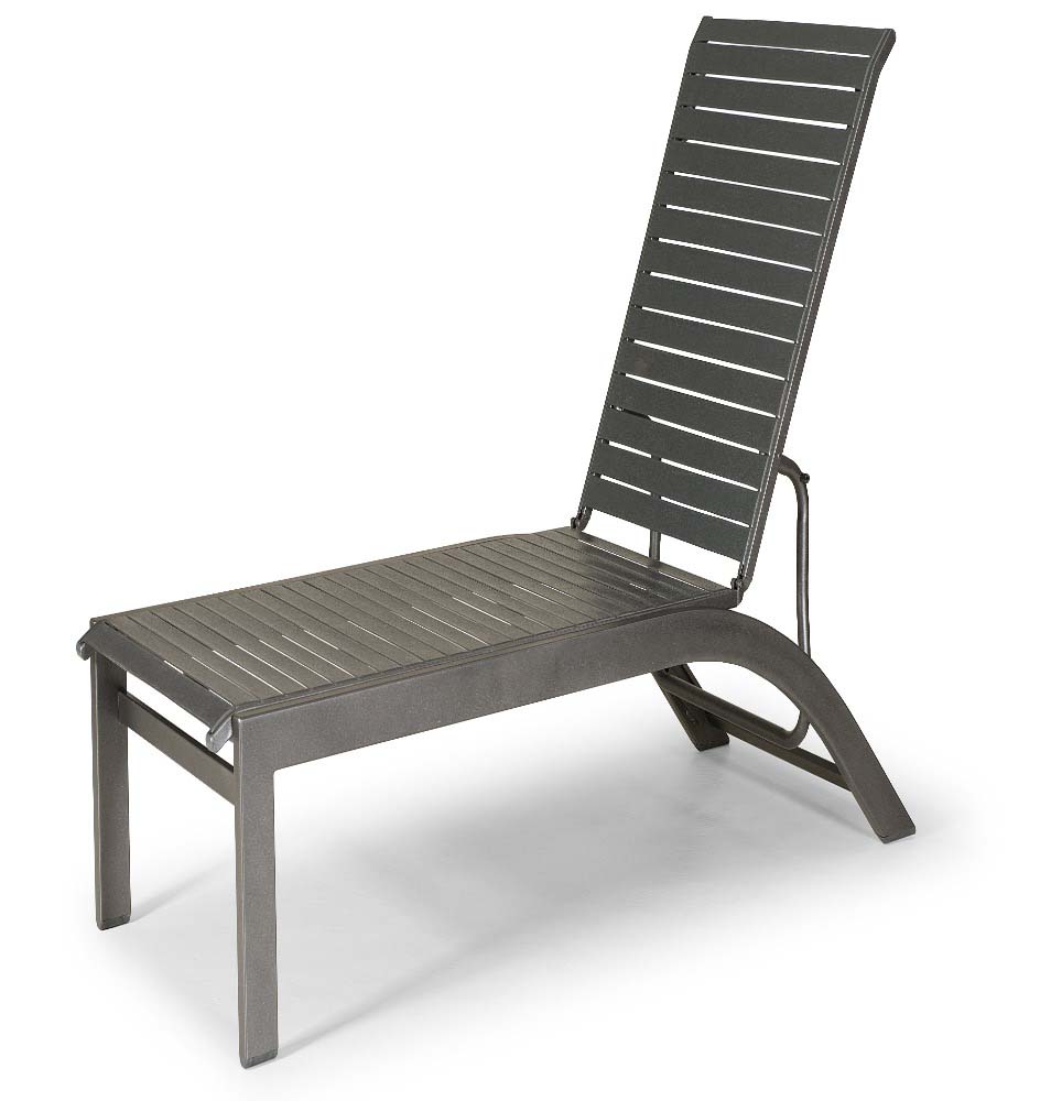 Kendall Contract Strap Lay-flat Stacking Armless Chaise