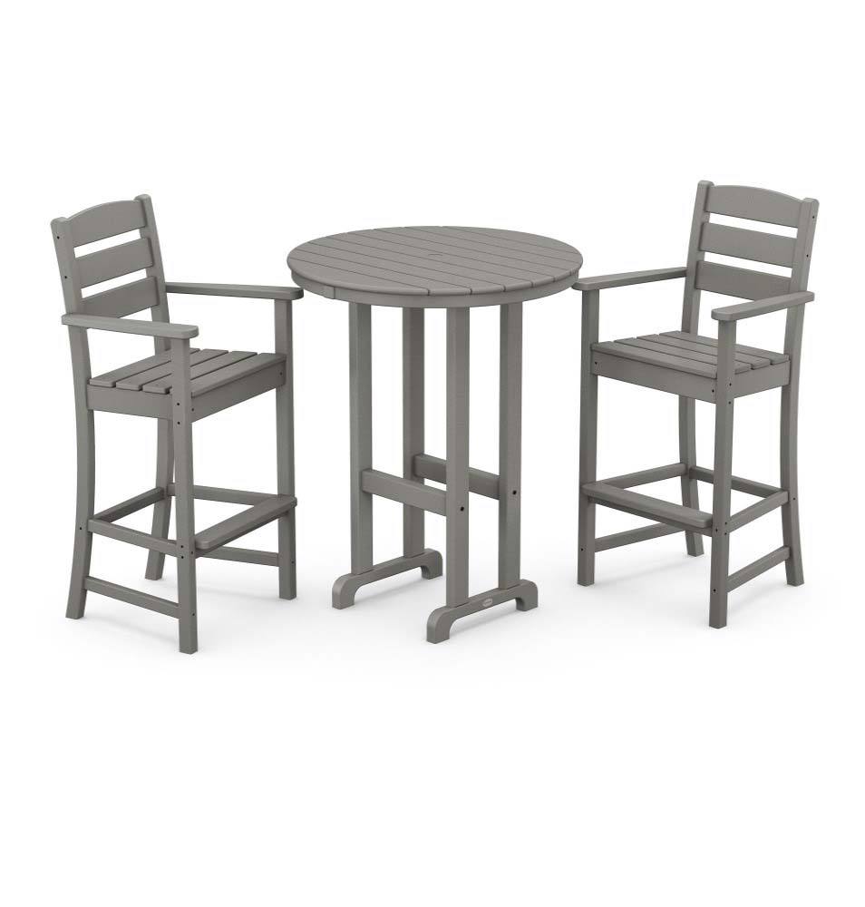 Lakeside 3-Piece Round Bar Arm Chair Set