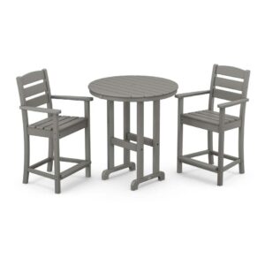 Lakeside 3-Piece Round Counter Arm Chair Set