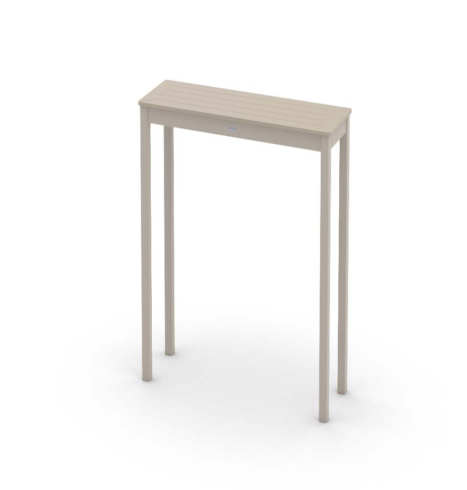 Marine Grade Polymer Top Table 18"x54" Rectangular Bar Height Parson Table w/o hole