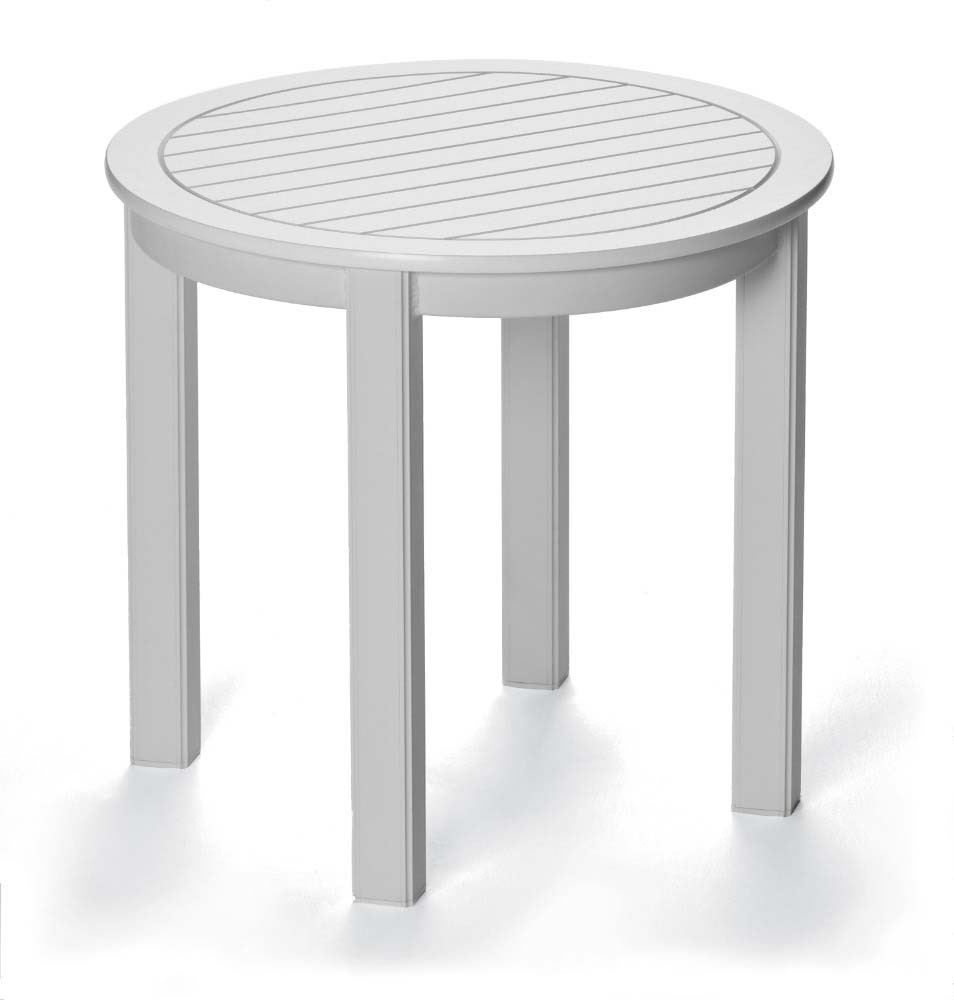 Marine Grade Polymer Top Table 21" Round Deluxe End Table