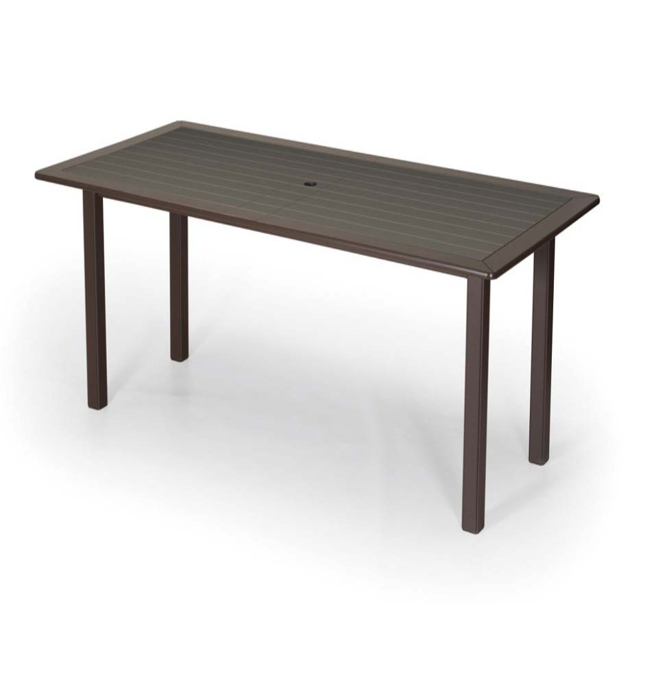 Marine Grade Polymer Top Table 42" x 120" Rectangular Extension Dining Table