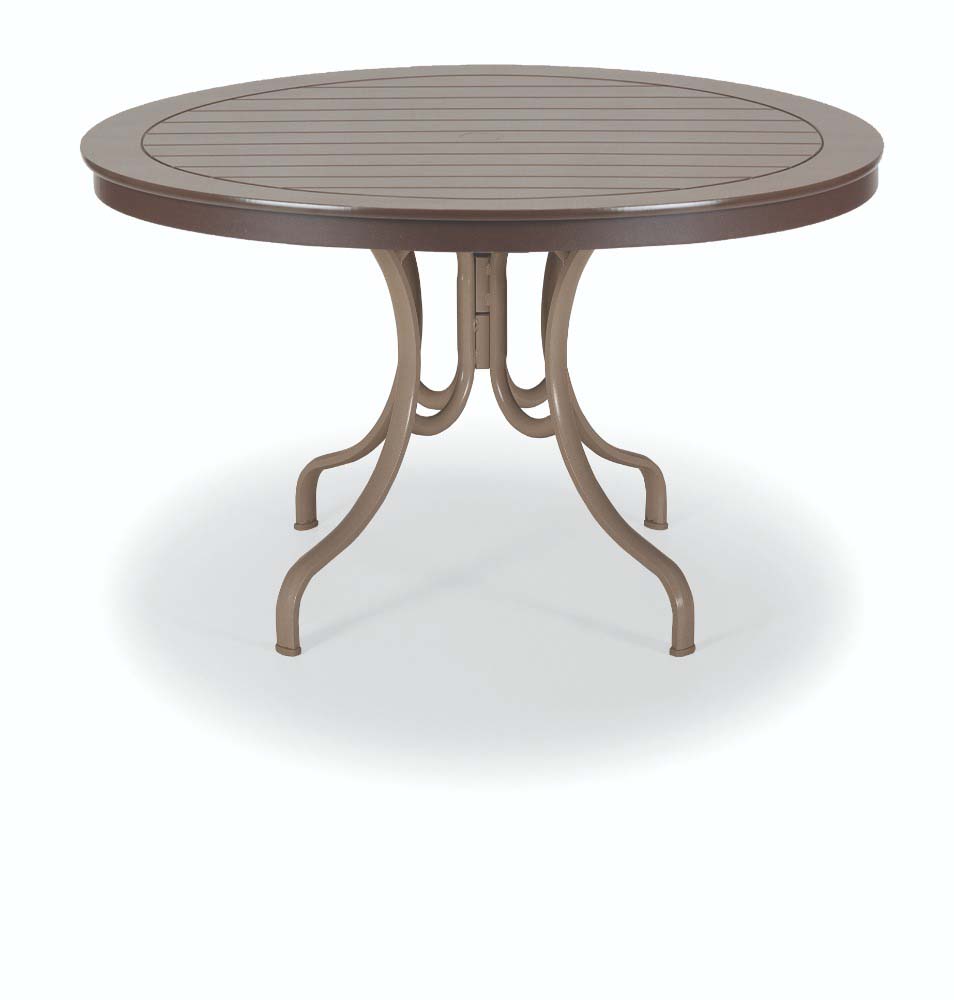 Marine Grade Polymer Top Table 48" Round Dining Height Table w/ hole