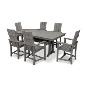 Modern Adirondack 7-Piece Farmhouse Trestle Dining Set