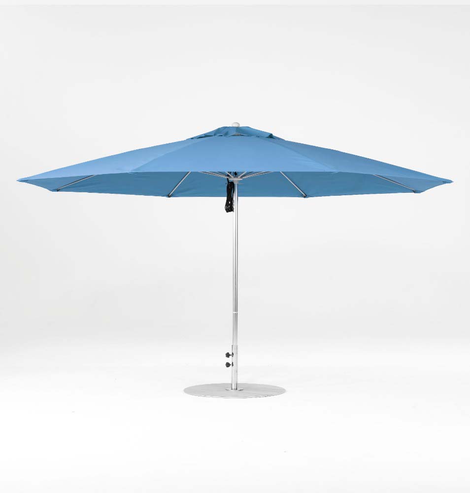 Monterey Fiberglass Market 11' Octagon Pulley Lift Umbrella