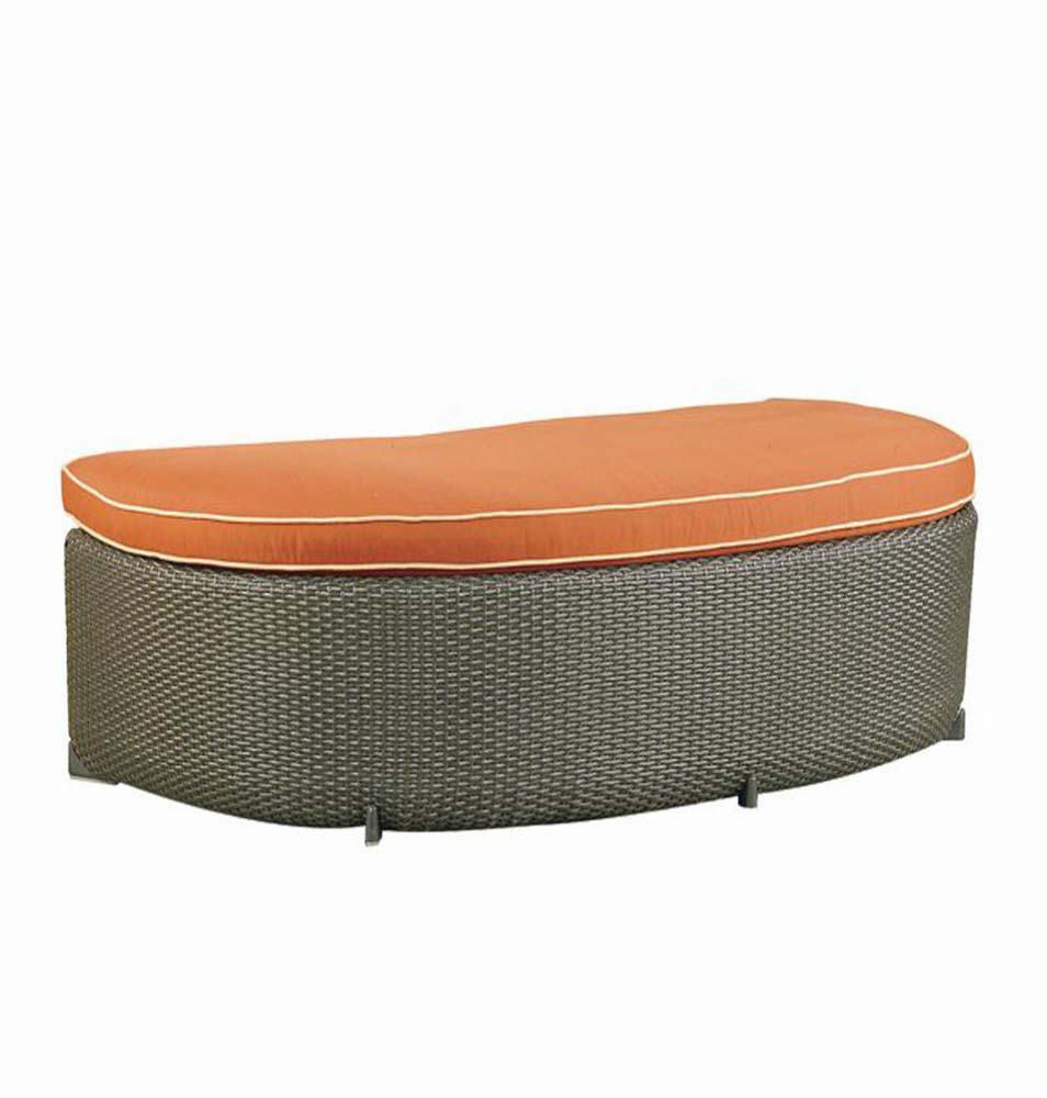 Monterey Crescent Ottoman with Casters