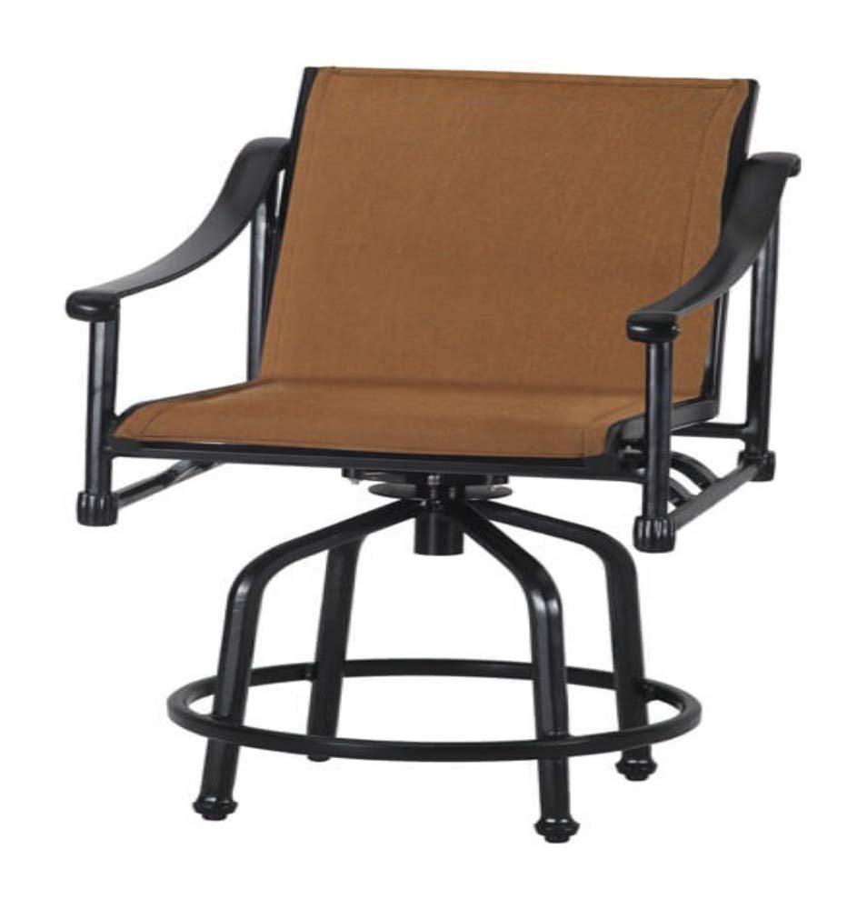 Morro Bay Padded Sling Swivel Balcony Stool