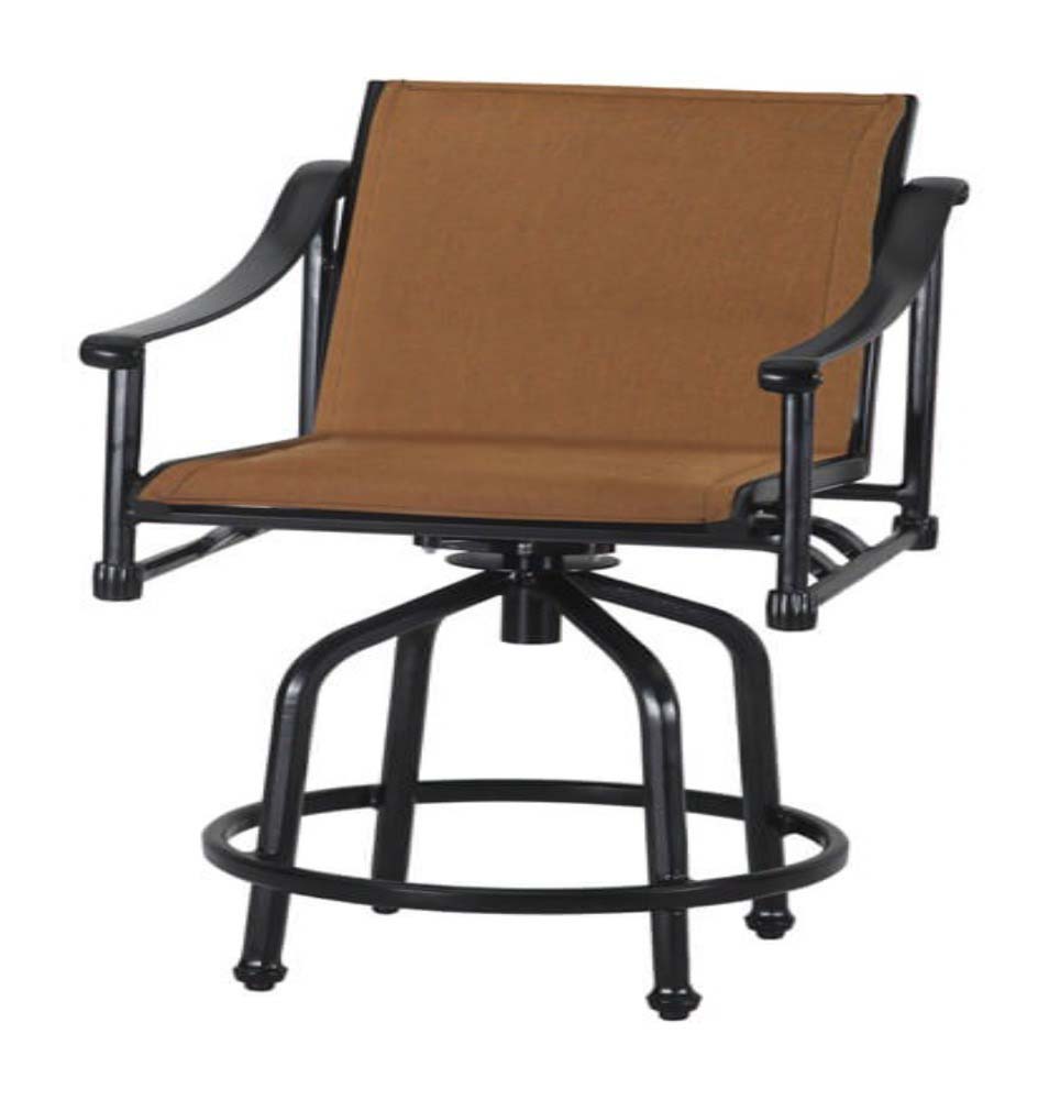 Morro Bay Padded Sling Swivel Bar Stool