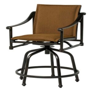 Morro Bay Padded Sling Swivel Rocking Balcony Stool