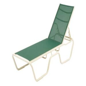 Neptune Sling Armless Chaise Lounge Bolt-thru - 18" SH - Stackable