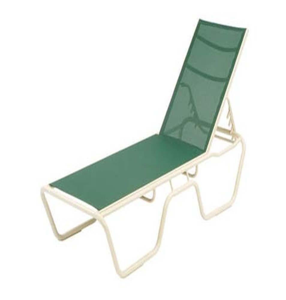 Neptune Sling Armless Chaise Lounge Bolt-thru - 20" SH - Stackable