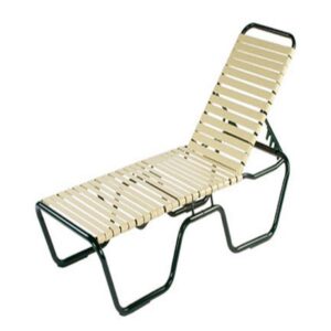 Neptune Strap Armless Chaise Lounge - 16" SH - Stackable