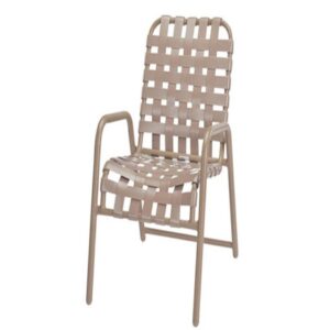 Neptune Strap Cross Weave Dining Chair - Stackable