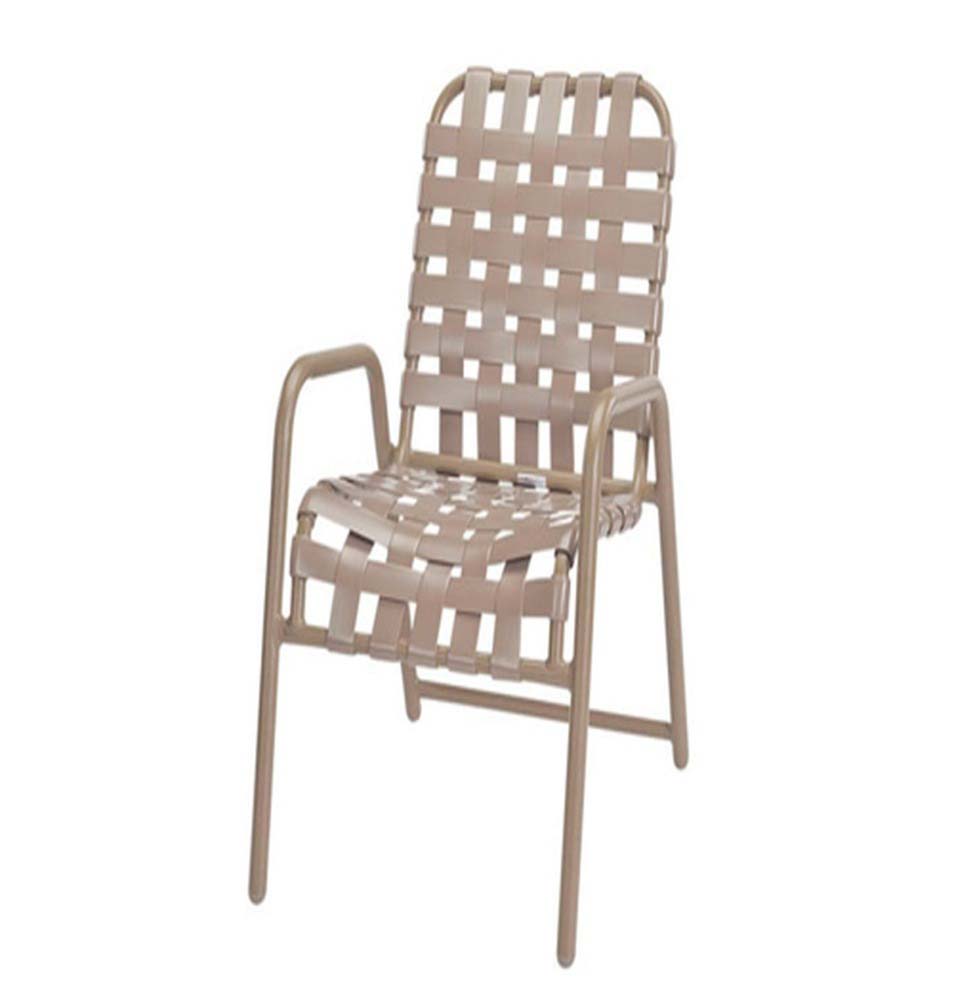 Neptune Strap Cross Weave Dining Chair - Stackable