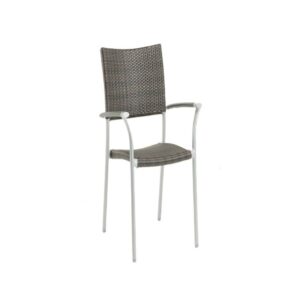 New Roma Stacking Arm Chair w/Aluminum Armrest