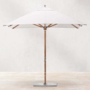 Ocean Master Max Nautical Teak 10' Square Umbrella
