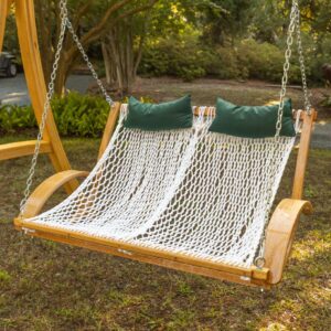 Double Polyester Rope Curved Arm Swing with 2 Pillows