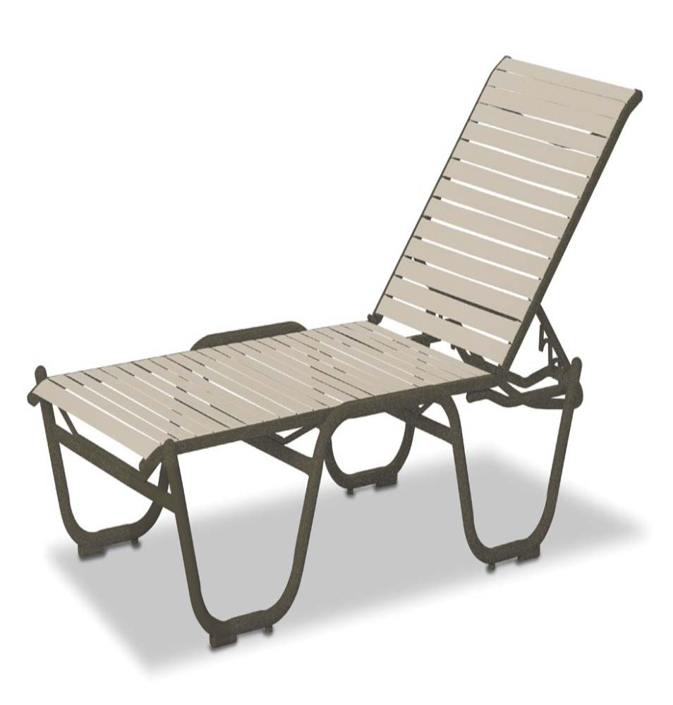 Reliance Contract Strap 16" Four Position Lay-flat Stacking Armless Chaise