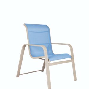 Seaside Sling Stackable Dining Arm Chair