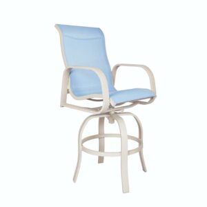 Seaside Sling Swivel Counter Height Stool